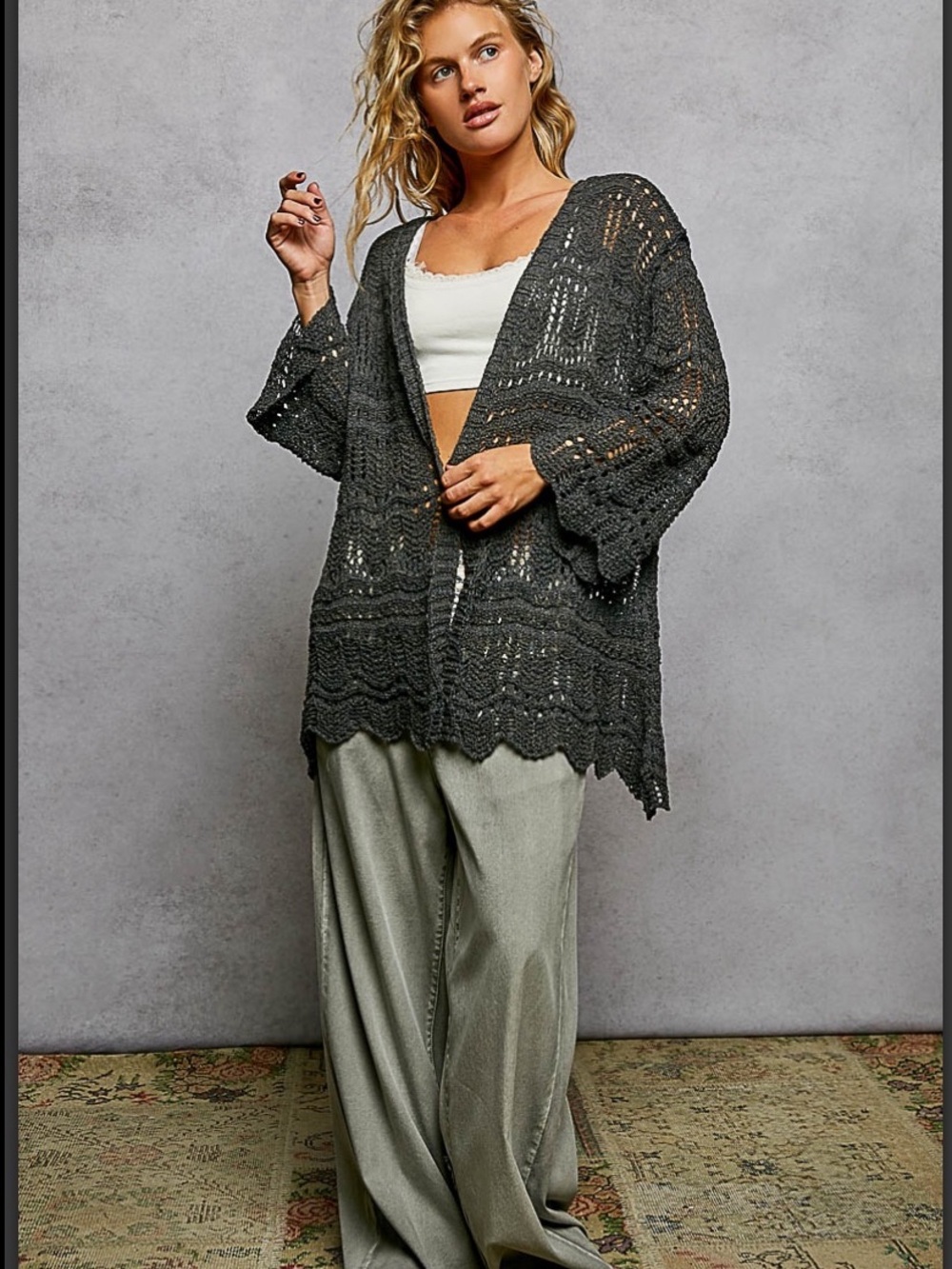 351 ❤️1 left POL charcoal cardigan - Picture 4 of 4
